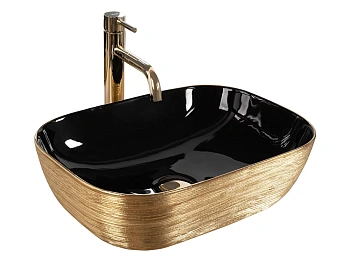 Умывальник Rea Belinda gold brush black U8780