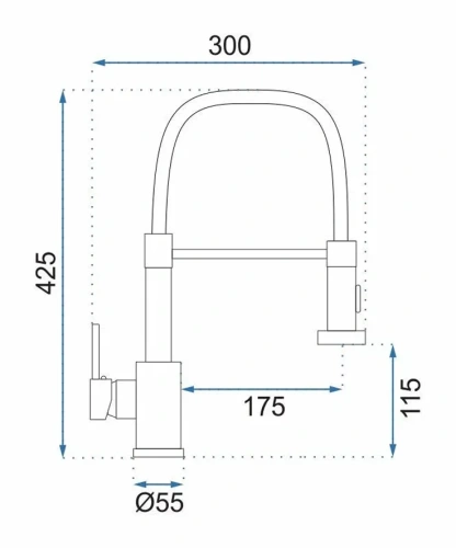 Смеситель для мойки Rea Colin copper brush B5459
