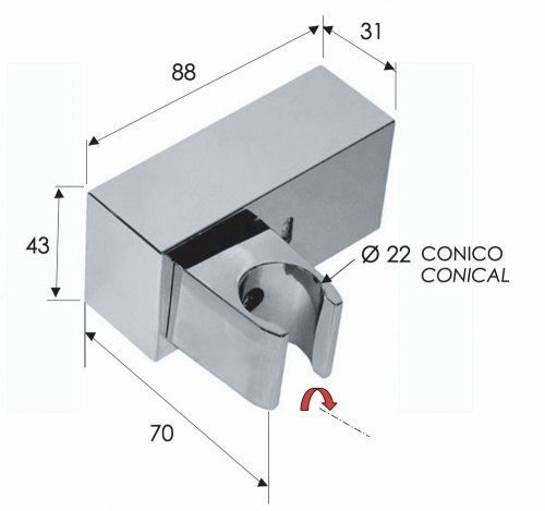 Держатель ручного душа Remer 339S