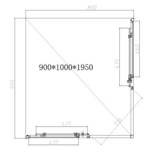 Душевой уголок Vincea Slim-N VSS-4SN9010CLG