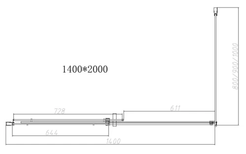 Душевой уголок Vincea Dice VSR-4D1014CLB