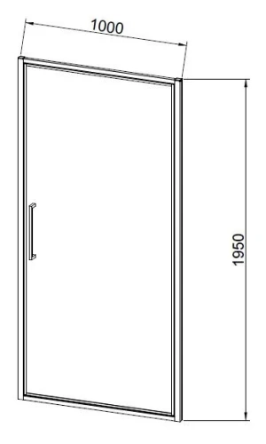 Душевая дверь Vincea Slim 8mm VDP-4SL100CLGM