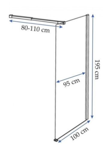 Душевая стенка Rea AERO 100x195 K7551