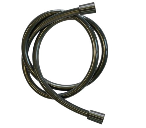 Шланг для душа ПВХ 120 см Remer 332CN2G120CFP, черный брашированный хром