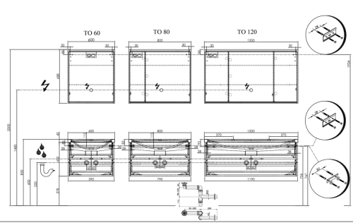 Тумба подвесная Kolpa-San VITTORIA OUV 80 DG