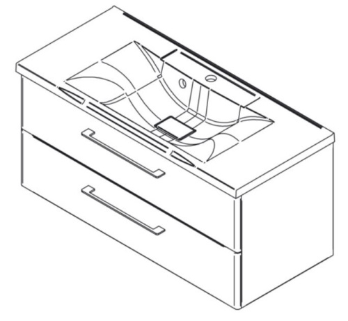 Тумба подвесная Caprigo Accord 100 2221-SF019