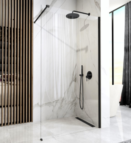 Душевая стенка Rea Aero Black 110x195 K6597