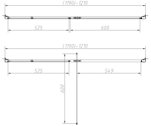 Душевой уголок Vincea Slim-N VSR-4SNP9012CLB