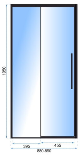 Душевая дверь Rea Solar Black 90 K6319