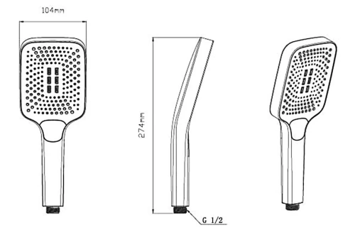 Ручной душ со шлангом Vincea Inspire VSHN-41HCH