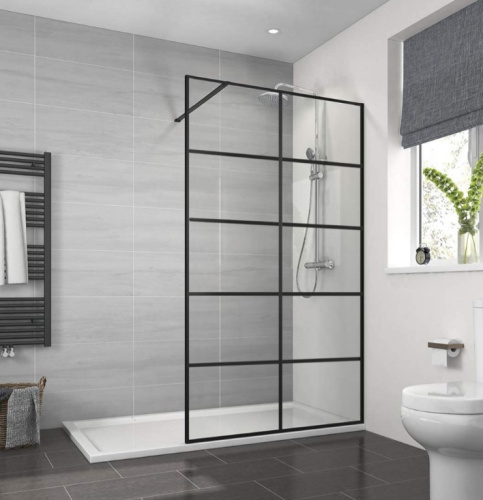 Душевая стенка Calani Soleo walk in 80 Black CAL-K6030