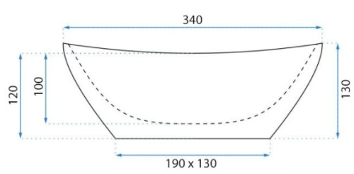 Умывальник Rea Sofia Mini White Gold U6334