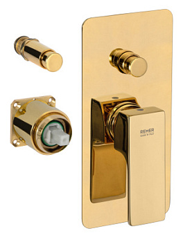 Смеситель для душа Remer Absolute AU09KBDO, золото глянцевое