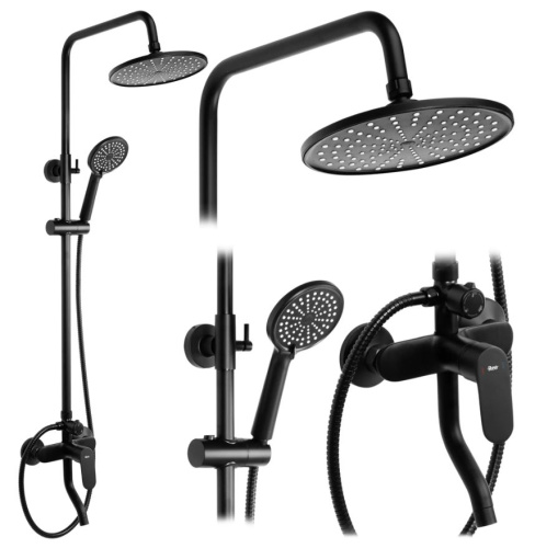 Душевая система Rea Salton black matt P2409