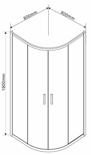 Душевой уголок Vincea Garda VSQ-1G800CH