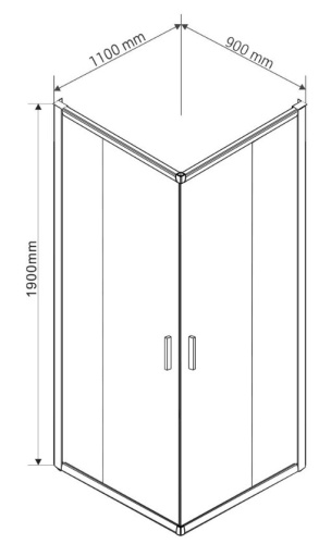 Душевой уголок Vincea Garda VSS-1G9011CLG
