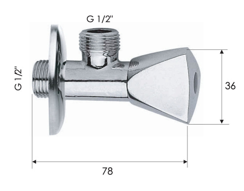 Запорный вентиль 1/2*1/2 Remer 1291212
