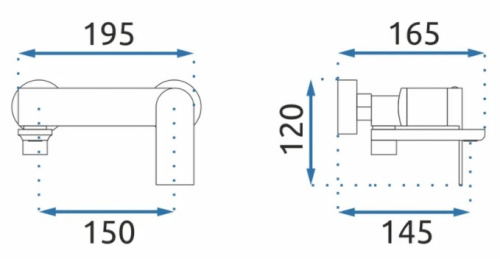 Смеситель для ванны Rea Storm Black B9989