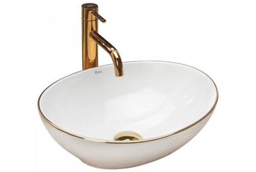 Умывальник Rea Sofia Gold Edge U3287