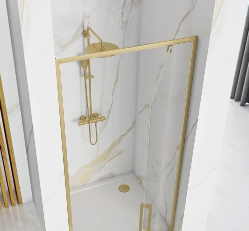Душевая дверь Rea Rapid Swing 100 gold matt K2503