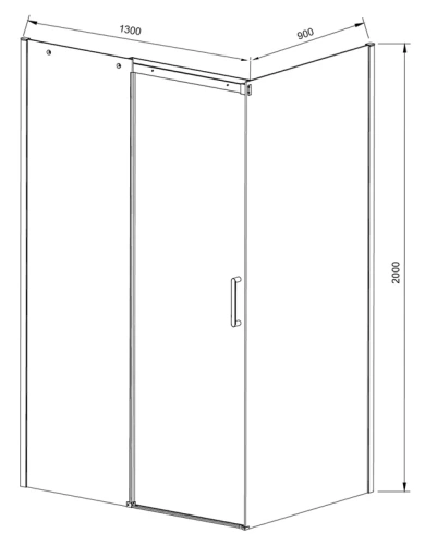 Душевой уголок Vincea Dice VSR-4D9013CLB