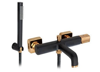 Смеситель для ванны Rea Salto Black Gold B6352
