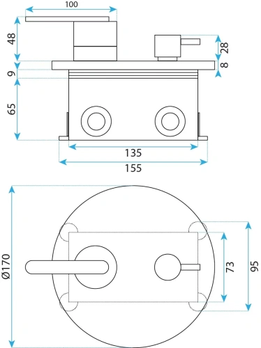 Душевая система Rea Ontario black matt P5501