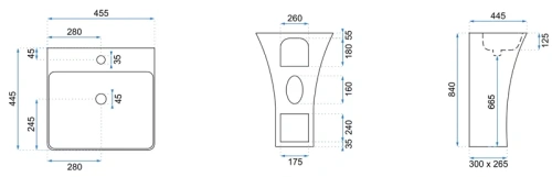Умывальник Rea Ada U9902