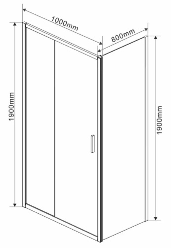 Душевой уголок Vincea Garda VSR-1G8010CH