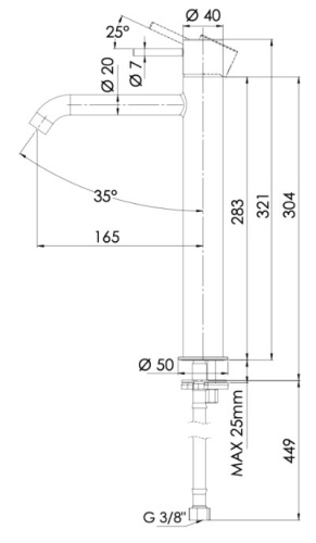 Смеситель для раковины Mariani Next A16398NS12
