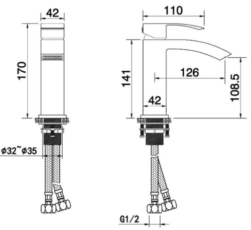 Смеситель для умывальника Vivi Felice 1030 oro