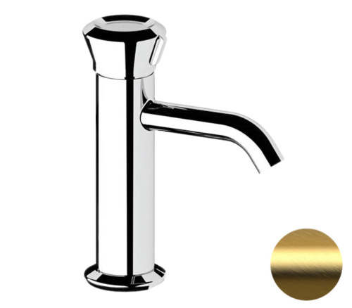 Смеситель для раковины Remer Element ET12BG, золото брашированное