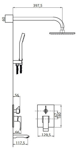Душевая система Ahti Rauma RM405318