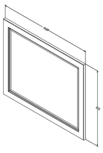 Зеркало Caprigo Albion 100 120 10332-B059