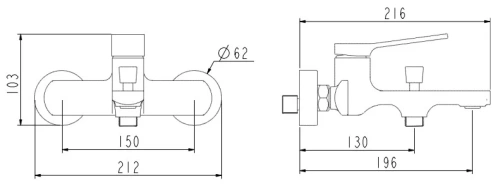 Смеситель для ванны Nemo Prima NM-1351-BGM brush gun metal