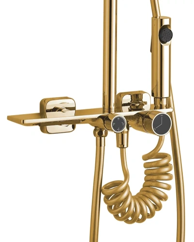 Душевая система Rea Helix gold P6619