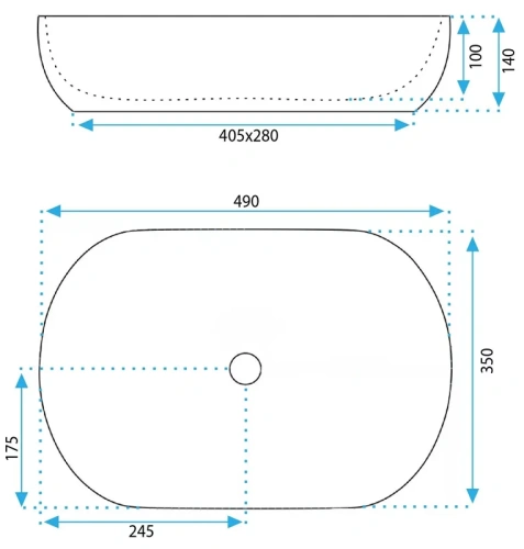 Умывальник Rea Lisa Ecru Shiny U4591