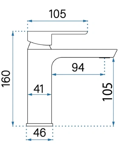 Смеситель для умывальника Rea Argus tytan B8744