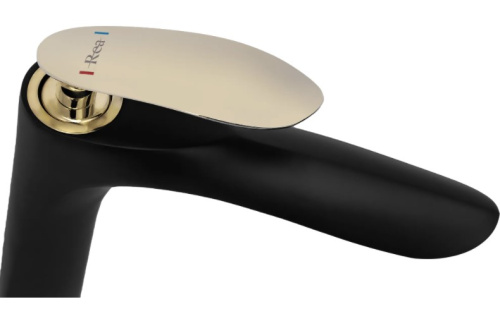 Смеситель для умывальника Rea Orbit Black Gold B2055