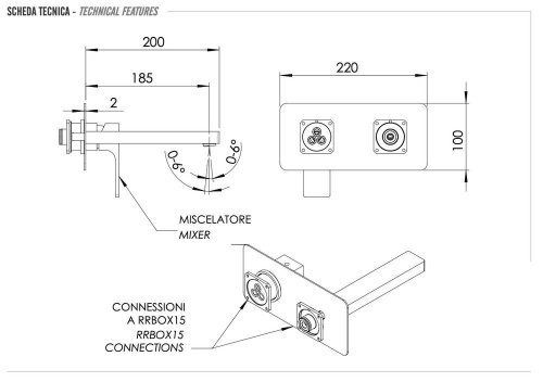 Смеситель для раковины Remer Absolute AU15KBNO, чёрный матовый