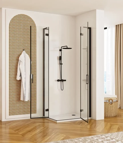 Душевой уголок Rea Hugo Double black 100x100 K6602