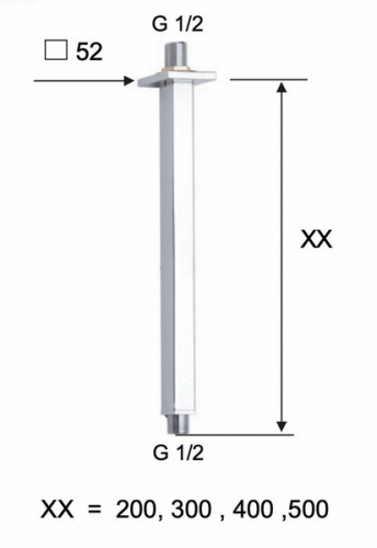 Кронштейн потолочный 30 см Remer 347S30BO, белый матовый