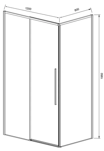 Душевой уголок Vincea Slim-N VSR-4SN8012CGB