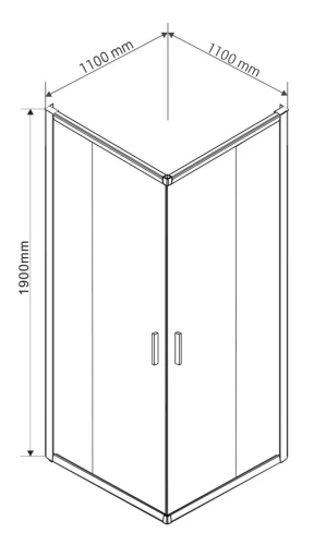 Душевой уголок Vincea Garda VSS-1G1111CLB