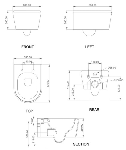 Унитаз подвесной GSG Ceramic Design Cruise CRWCSO003