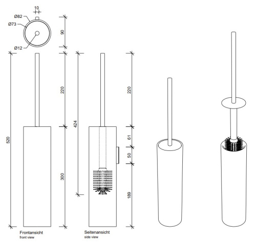 Ёршик настенный Decor Walther Stone WBG 0970964
