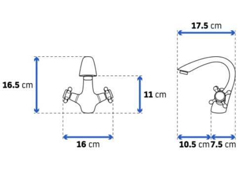 Смеситель для умывальника Rea Retro Old Black B0225