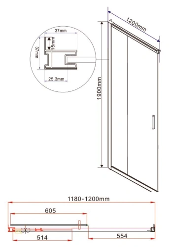 Душевой уголок Vincea Garda VSS-1G1112CGB
