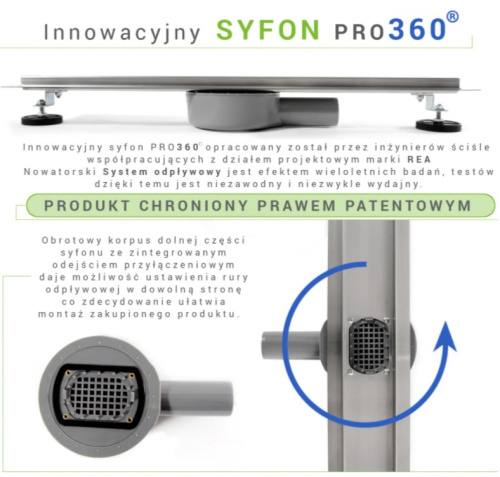 Трап для душа Rea Neo&Pure 600 N Pro G0900