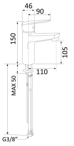 Смеситель для раковины Mariani Essenza A00380ES
